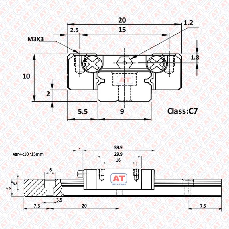 MGN 9H - MGN-Series , Miniature Linear Guideways , CNC Linear Guideways | Neutral | Abdul Traders