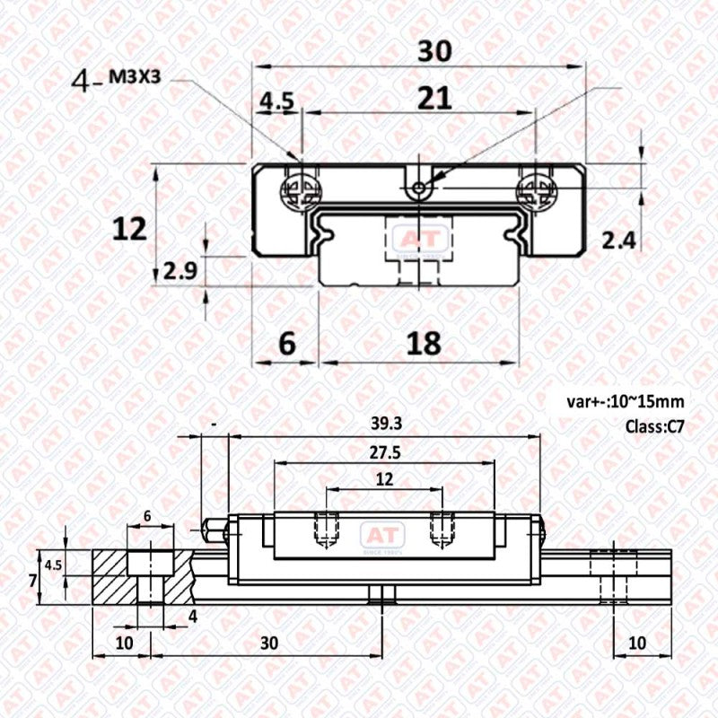 GMW 9C (MGW 9C) - MGW-Series , Miniature Linear Guideways , CNC Linear Guideways | SHAC | Abdul Traders