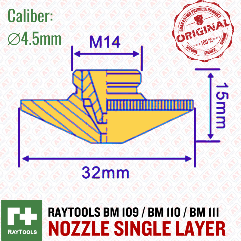 Nozzle SL-4.5-D32H15M14 Raytools