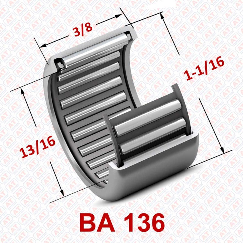 BA 0136 (SCE 136) - BA Series , Drawn Cup Bearings , Needle Roller Bearings | YFB | Abdul Traders