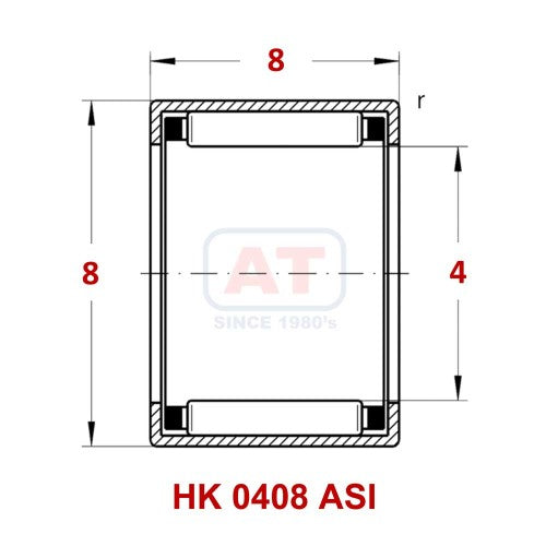 HK 0408 ASI - HK Series , Drawn Cup Bearings , Needle Roller Bearings | YFB | Abdul Traders