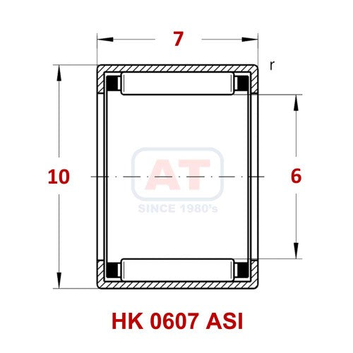 HK 0607 ASI - HK Series , Drawn Cup Bearings , Needle Roller Bearings | YFB | Abdul Traders