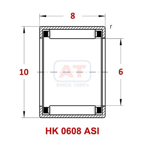 HK 0608 ASI - HK Series , Drawn Cup Bearings , Needle Roller Bearings | YFB | Abdul Traders