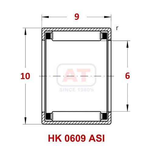 HK 0609 ASI - HK Series , Drawn Cup Bearings , Needle Roller Bearings | YFB | Abdul Traders