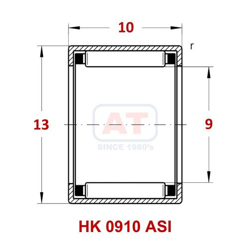 HK 0910 ASI - HK Series , Drawn Cup Bearings , Needle Roller Bearings | YFB | Abdul Traders