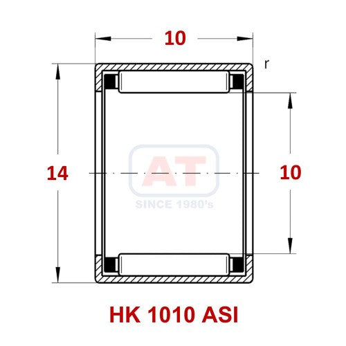 HK 1010 ASI - HK Series , Drawn Cup Bearings , Needle Roller Bearings | YFB | Abdul Traders