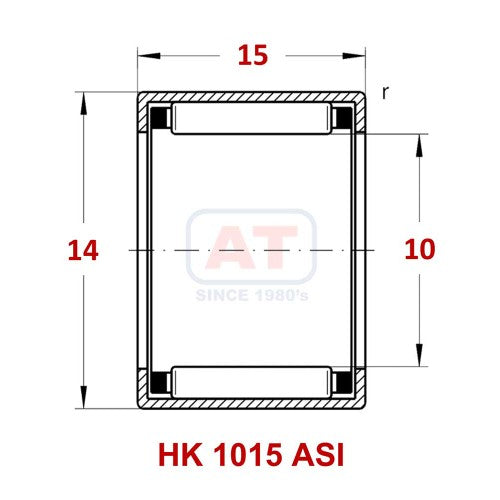 HK 1015 ASI - HK Series , Drawn Cup Bearings , Needle Roller Bearings | YFB | Abdul Traders