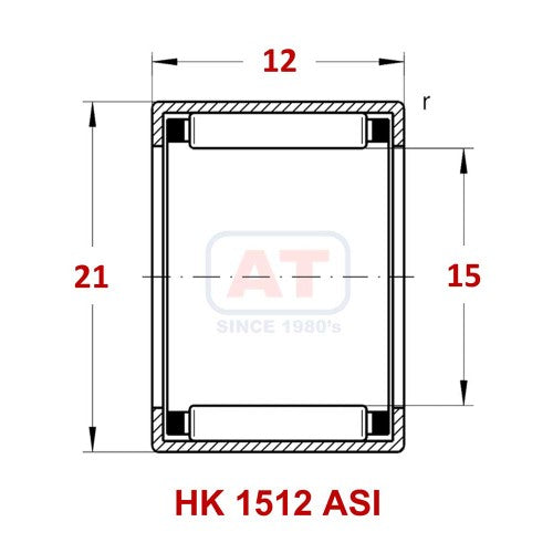 HK 1512 ASI - HK Series , Drawn Cup Bearings , Needle Roller Bearings | YFB | Abdul Traders