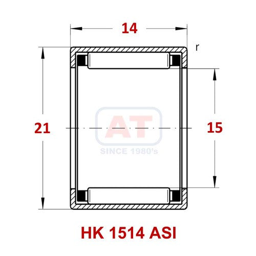 HK 1514 ASI - HK Series , Drawn Cup Bearings , Needle Roller Bearings | YFB | Abdul Traders