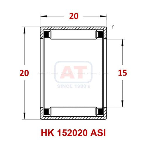 HK 152020 ASI - HK Series , Drawn Cup Bearings , Needle Roller Bearings | YFB | Abdul Traders