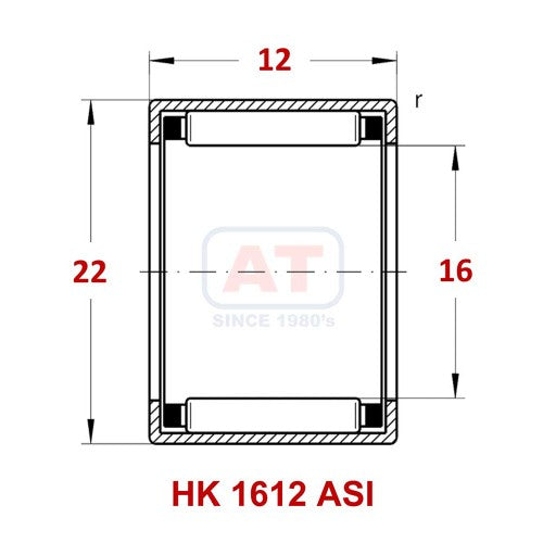 HK 1612 ASI - HK Series , Drawn Cup Bearings , Needle Roller Bearings | YFB | Abdul Traders