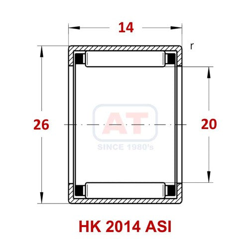 HK 2014 ASI - HK Series , Drawn Cup Bearings , Needle Roller Bearings | YFB | Abdul Traders