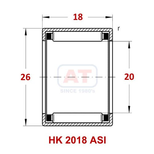 HK 2018 ASI - HK Series , Drawn Cup Bearings , Needle Roller Bearings | YFB | Abdul Traders