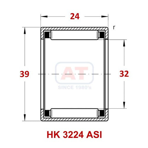 HK 3224 ASI - HK Series , Drawn Cup Bearings , Needle Roller Bearings | YFB | Abdul Traders