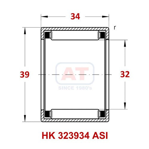 HK 323934 ASI - HK Series , Drawn Cup Bearings , Needle Roller Bearings | YFB | Abdul Traders