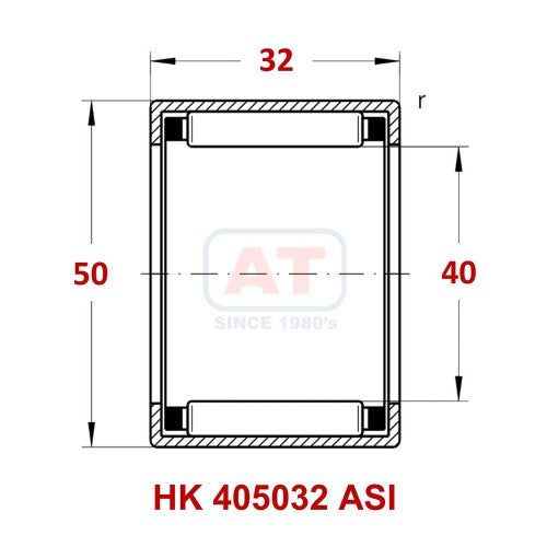 HK 405032 ASI - HK Series , Drawn Cup Bearings , Needle Roller Bearings | YFB | Abdul Traders