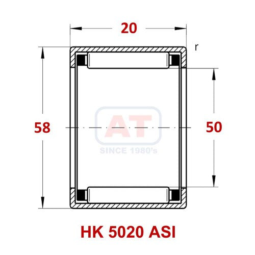 HK 5020 ASI - HK Series , Drawn Cup Bearings , Needle Roller Bearings | YFB | Abdul Traders