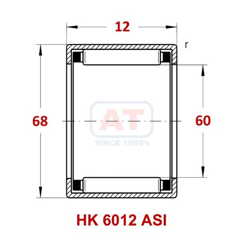 HK 6012 ASI - HK Series , Drawn Cup Bearings , Needle Roller Bearings | YFB | Abdul Traders