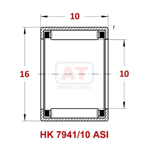 HK 7941/10 ASI - HK Series , Drawn Cup Bearings , Needle Roller Bearings | YFB | Abdul Traders