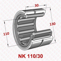 NK 110/30 - NK Series , Without IR Machined Bearings , Needle Roller Bearings | YFB | Abdul Traders