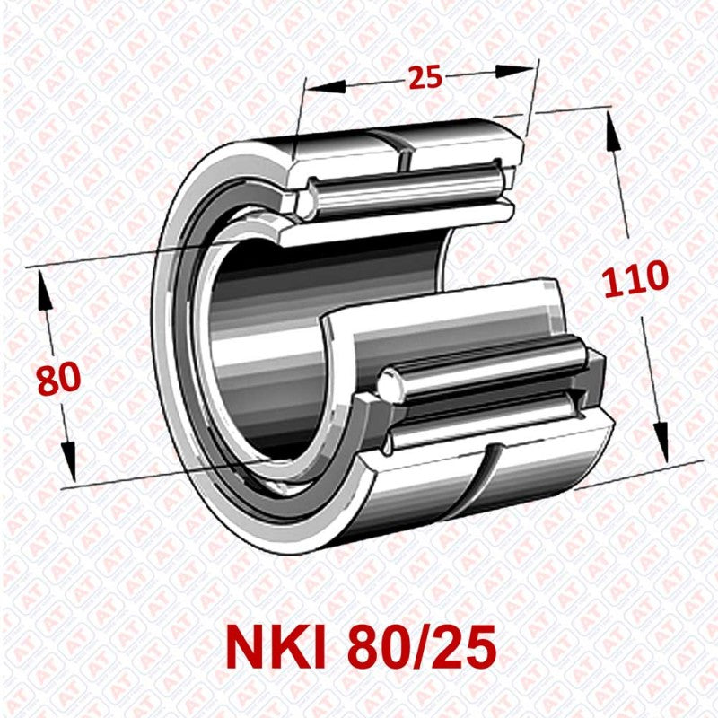 NKI 80/25 - NKI Series , Without IR Machined Bearings , Needle Roller Bearings | YFB | Abdul Traders
